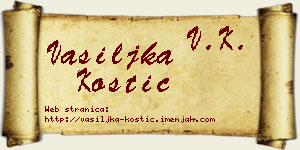 Vasiljka Kostić vizit kartica